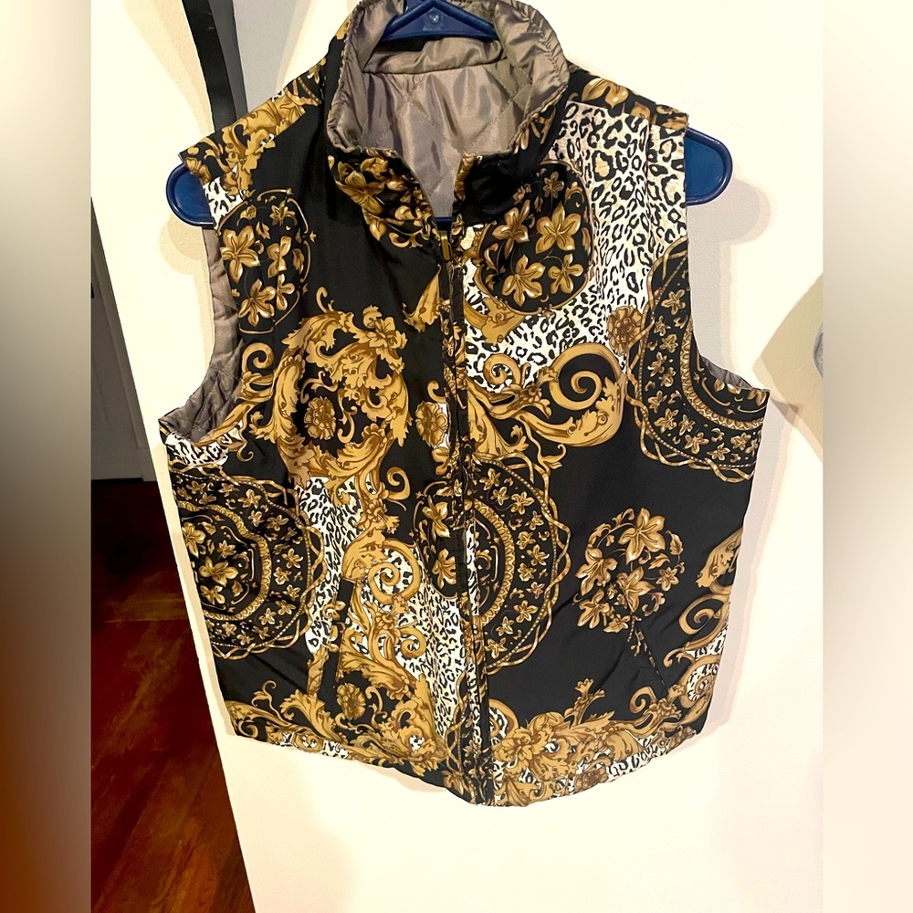 Versace inspired lined vest.